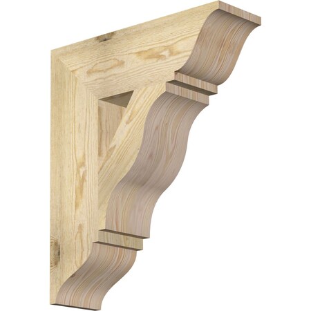 Ekena Millwork Funston Traditional Rough Sawn Bracket, Douglas Fir, 6"W x 20"D x 24"H BKT06X20X24FST01RDF